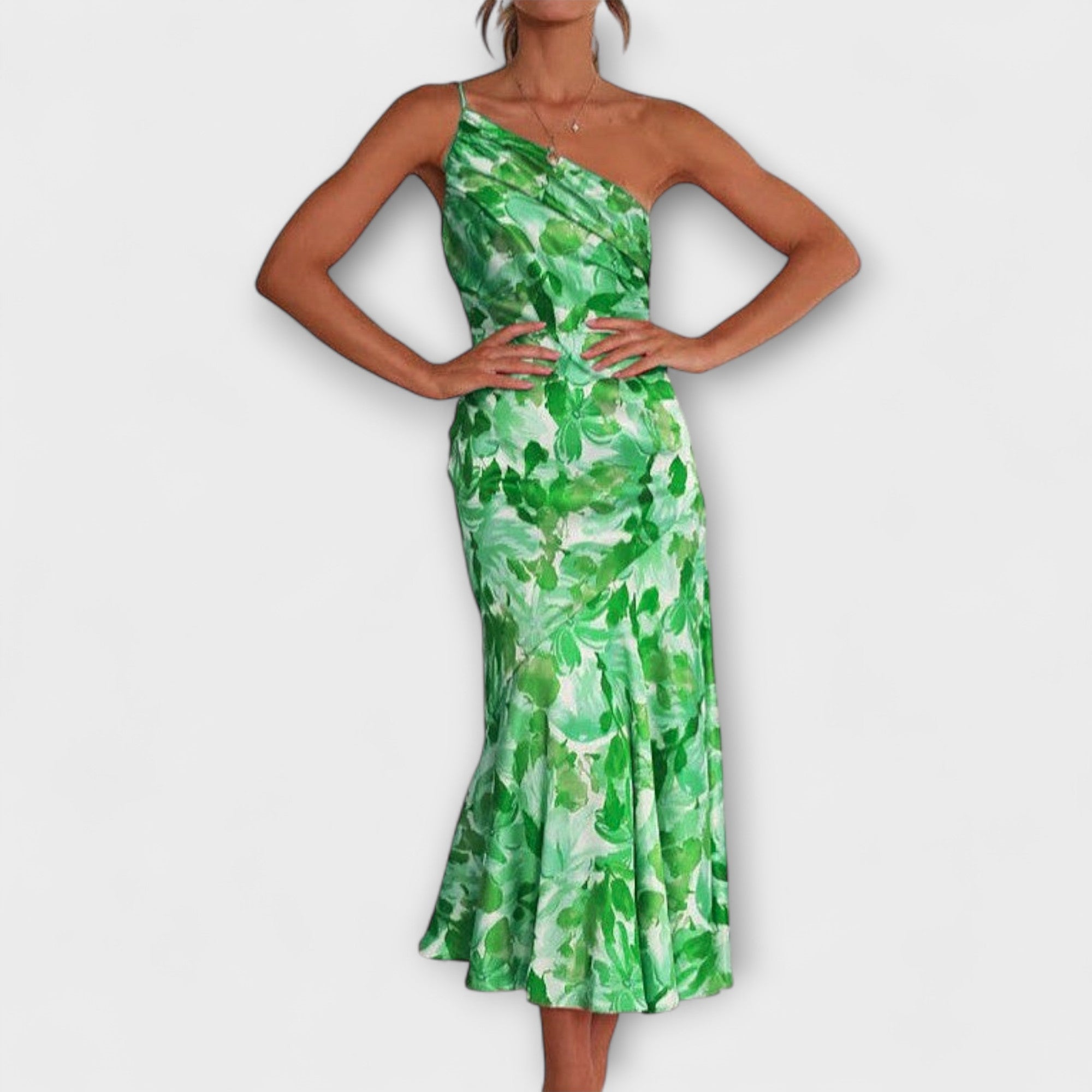 Tabea - Asymmetrical Floral Print Dress