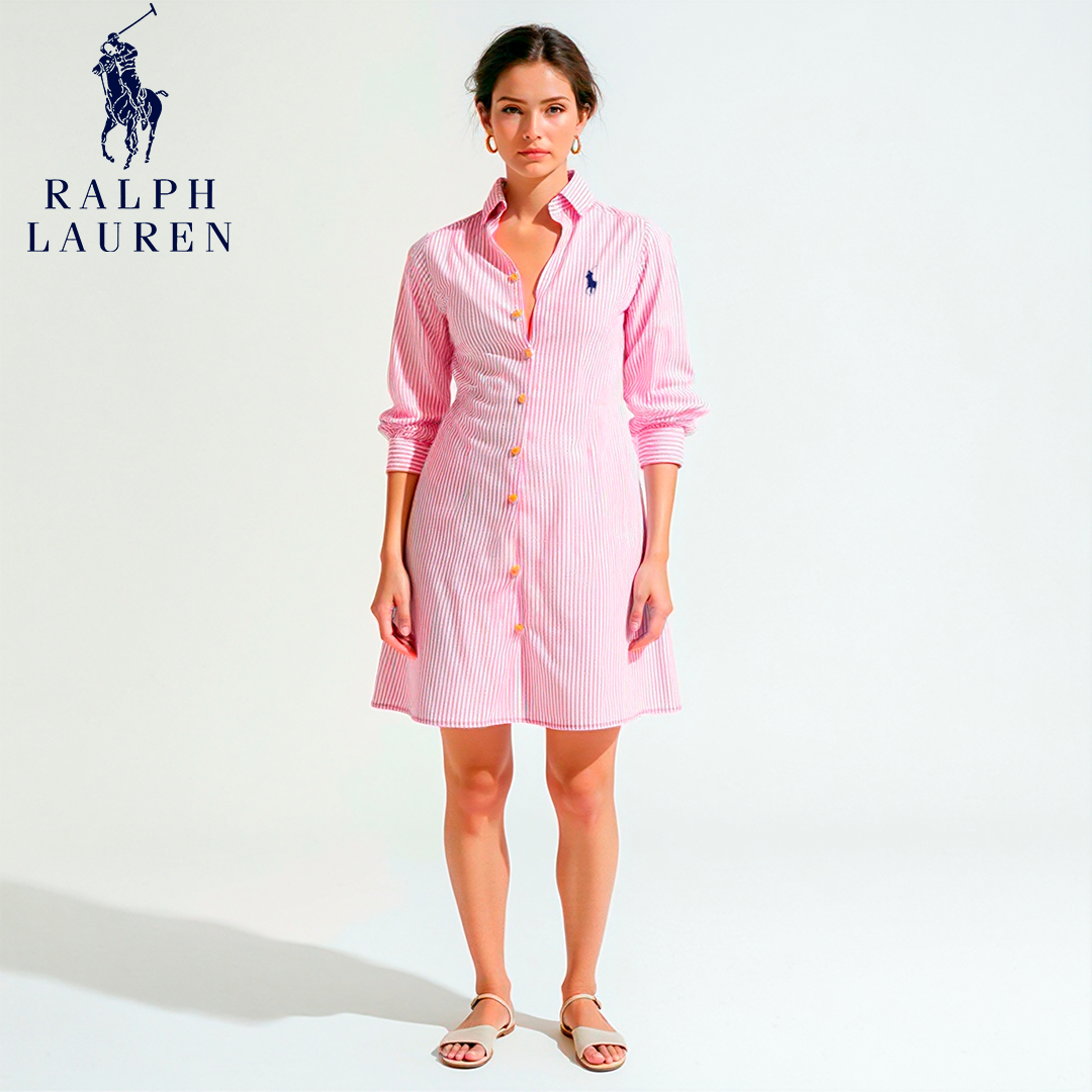 Riviera Striped Dress R. Lаuʀen – Women’s Summer Button-Front