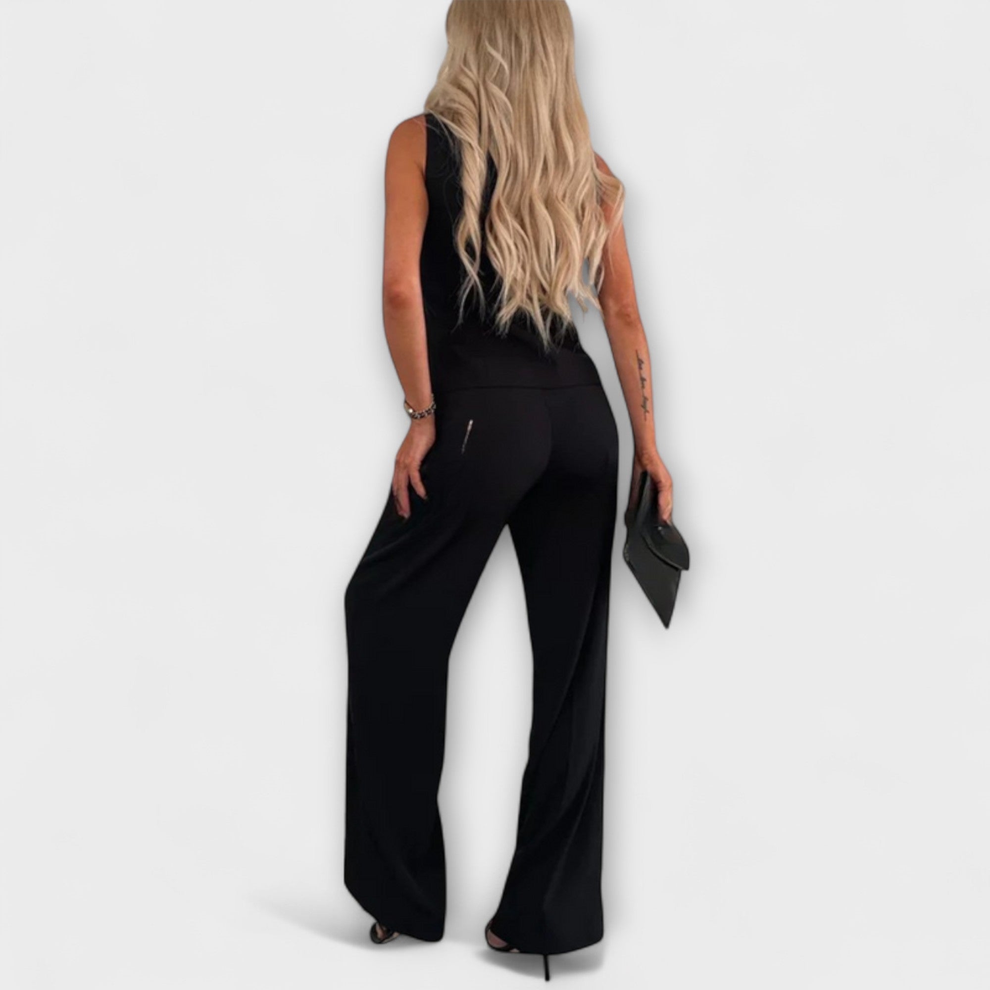 Wilhelmina - Stylish Sleeveless Top and Pants Ensemble