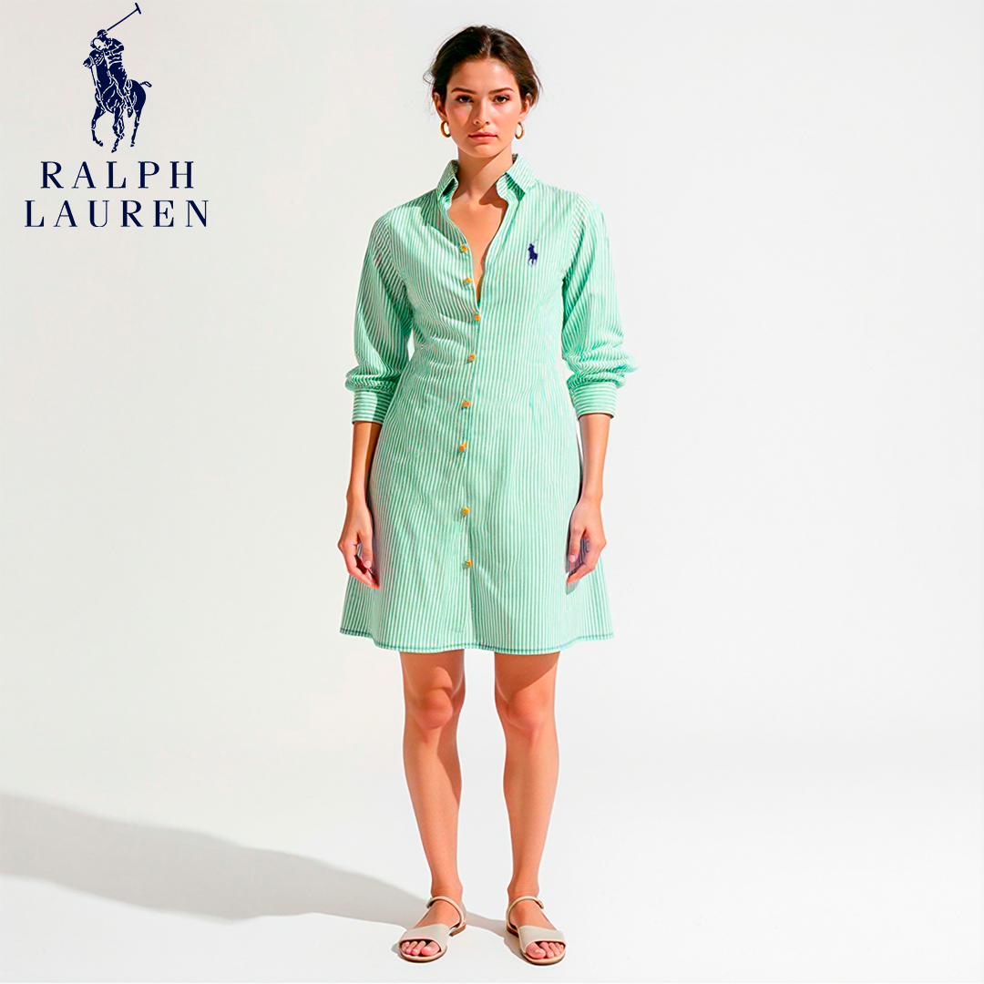 Riviera Striped Dress R. Lаuʀen – Women’s Summer Button-Front