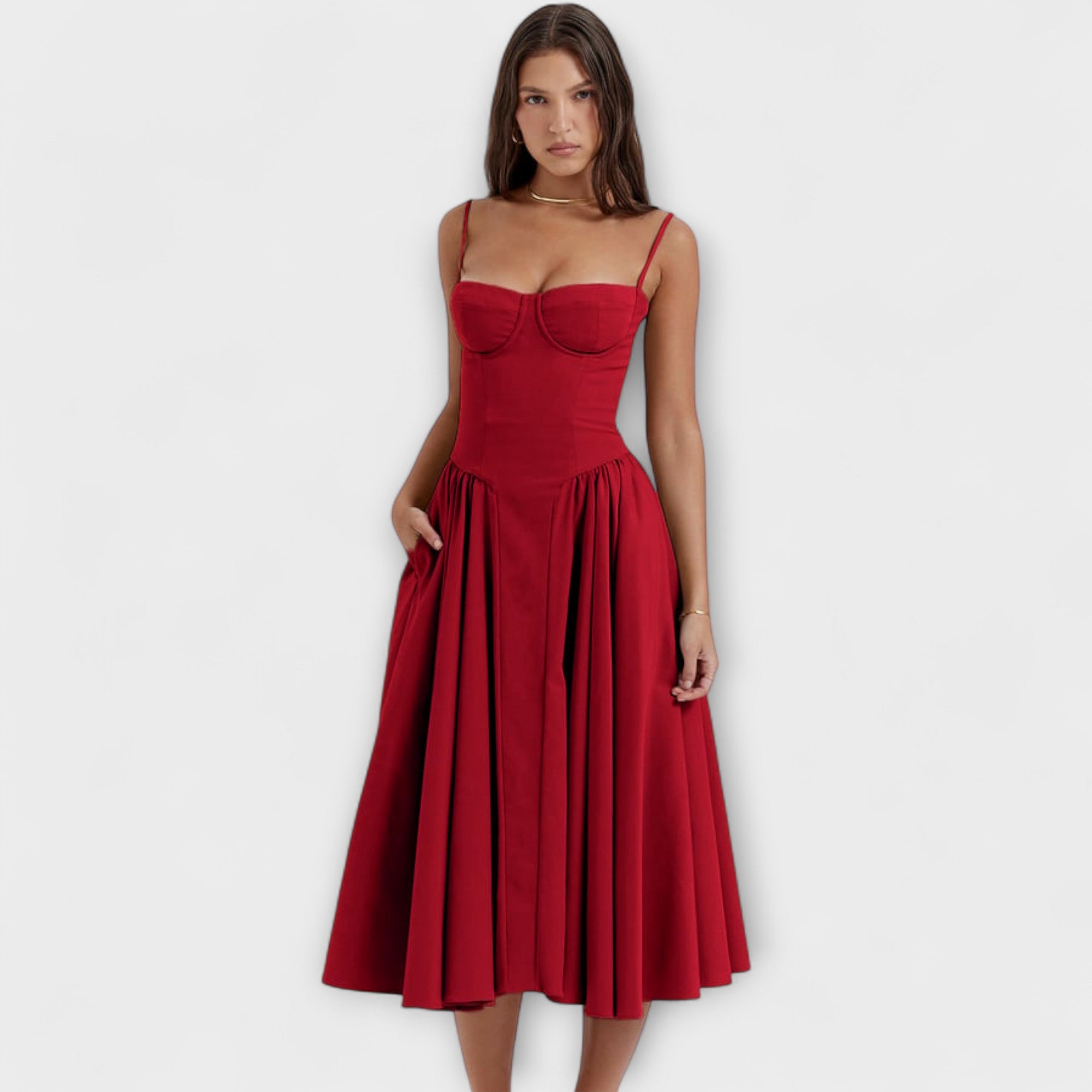 Rosalie - Refined Sleeveless Corset Dress