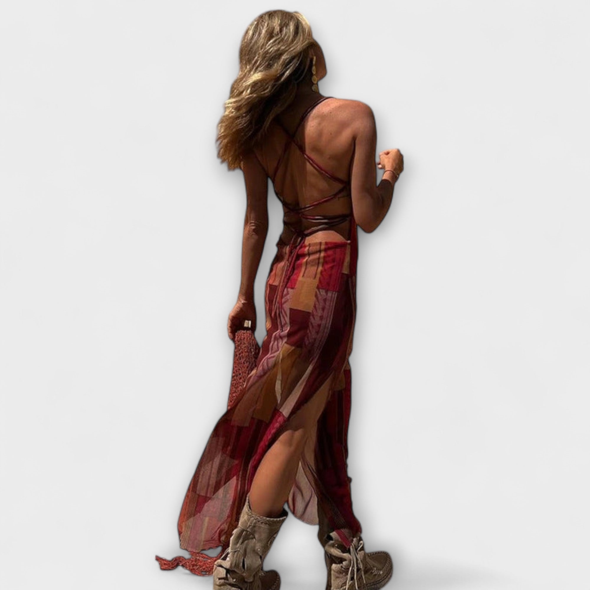 Fee - Unique Midi Dress with Cowl Neck