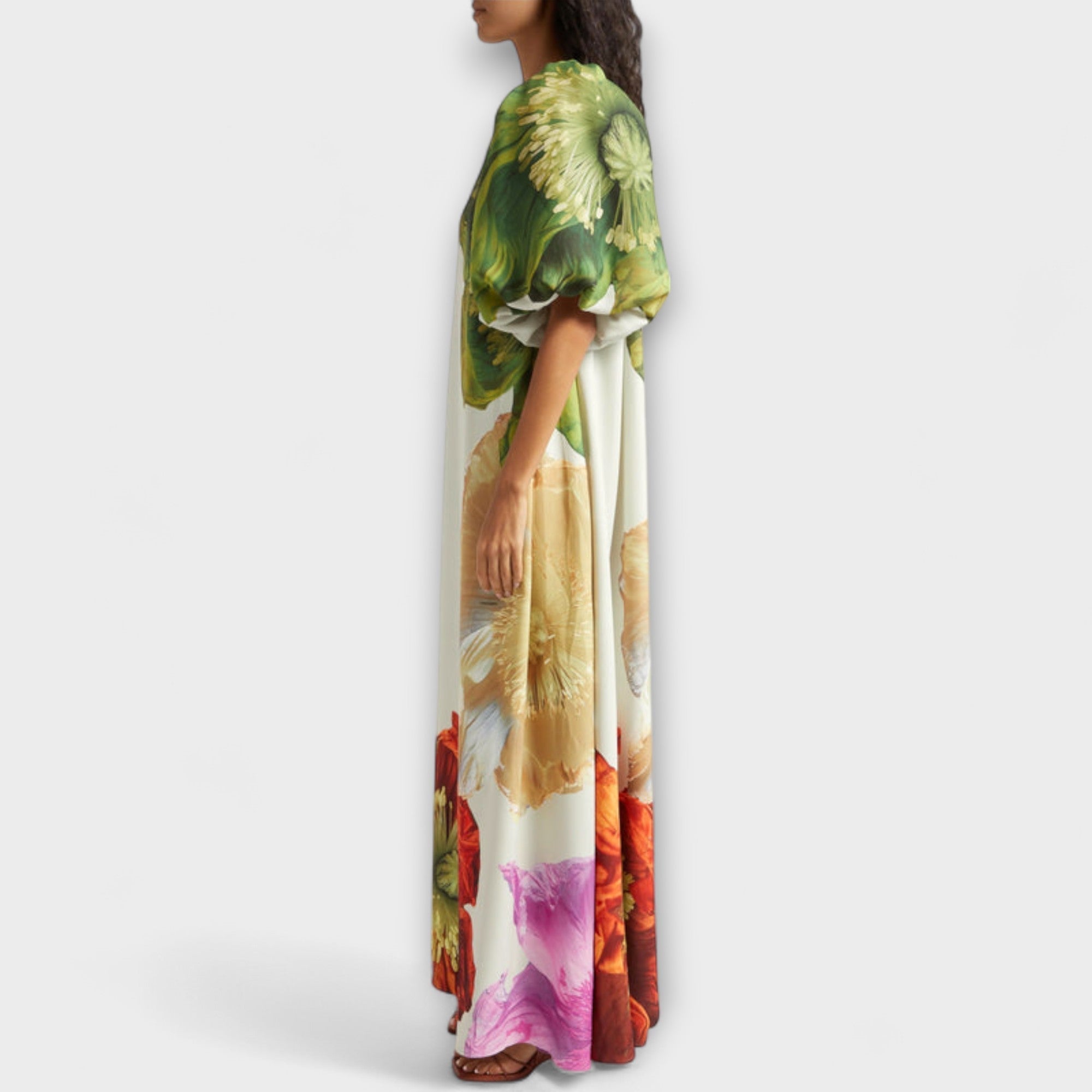 Melody - Asymmetric Floral Maxi Dress