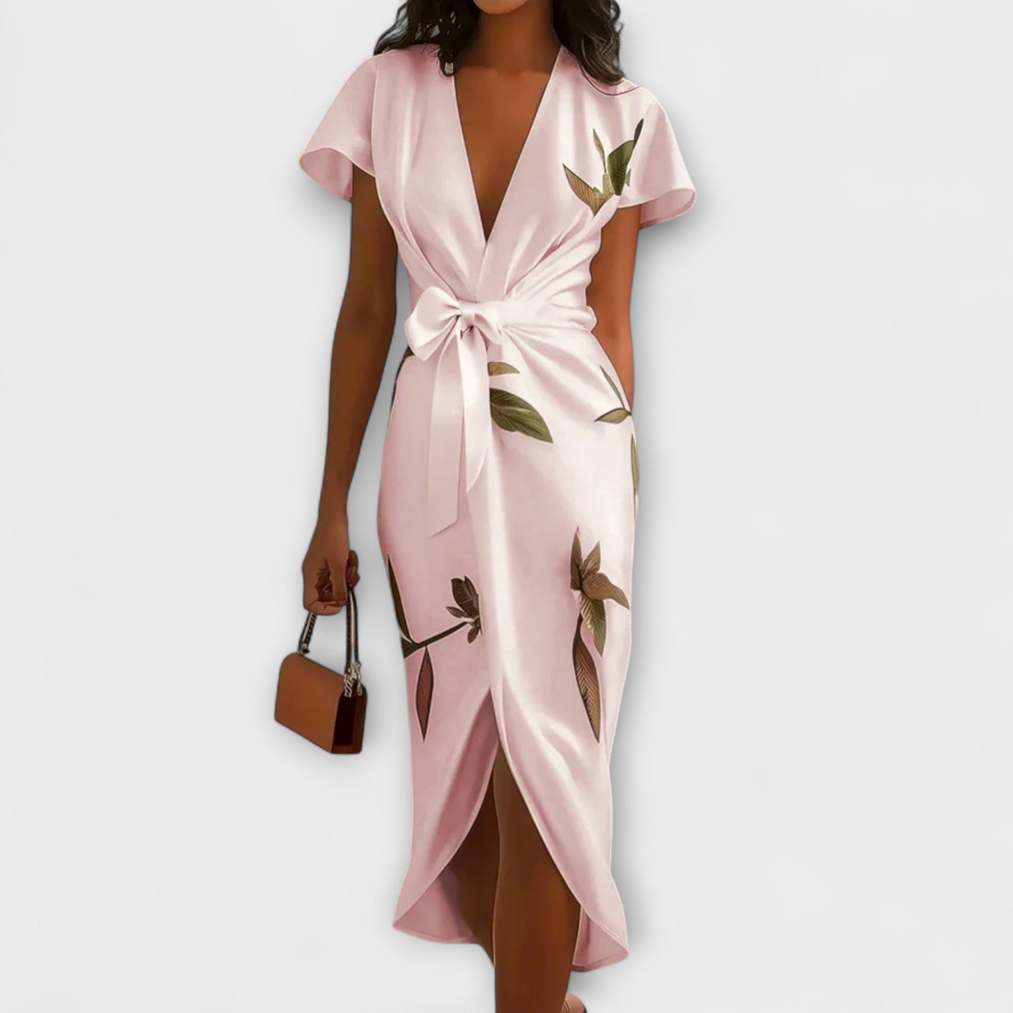 Satin Wrap Dress