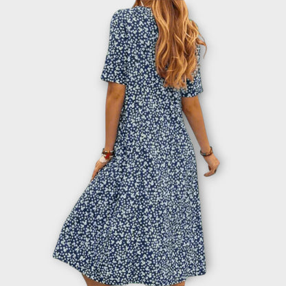 Paula - Elegant Floral Dress Made from Premium Fabric