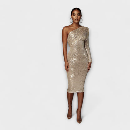 Margely - Evening Dress with Wrap Bodice