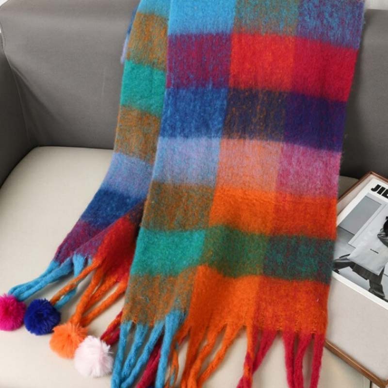 Colourful Plaid Warm Scarf