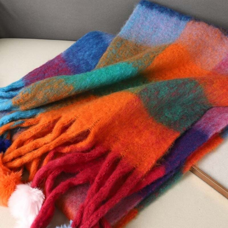 Colourful Plaid Warm Scarf