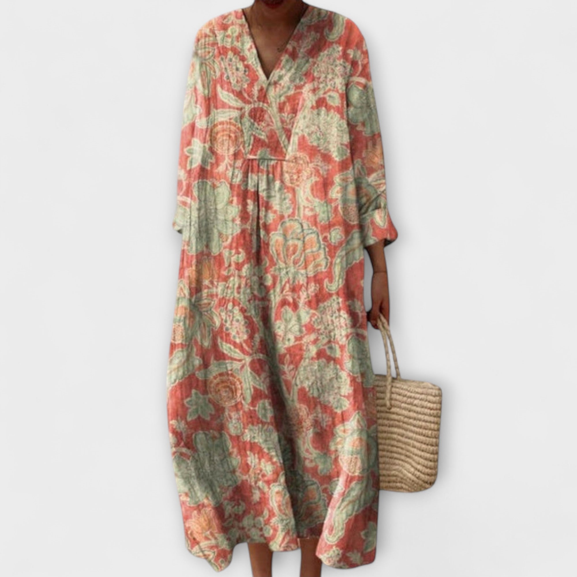 Thaleia – Midi Dress in Floral Vintage Design