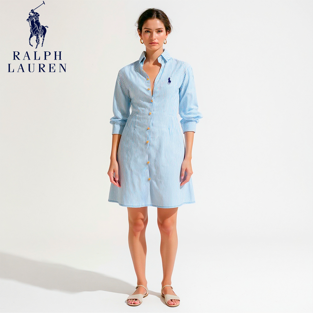 Riviera Striped Dress R. Lаuʀen – Women’s Summer Button-Front