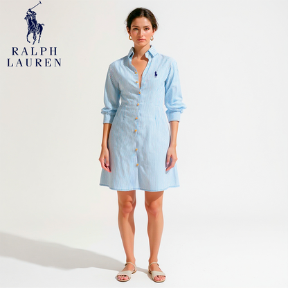 Riviera Striped Dress R. Lаuʀen – Women’s Summer Button-Front