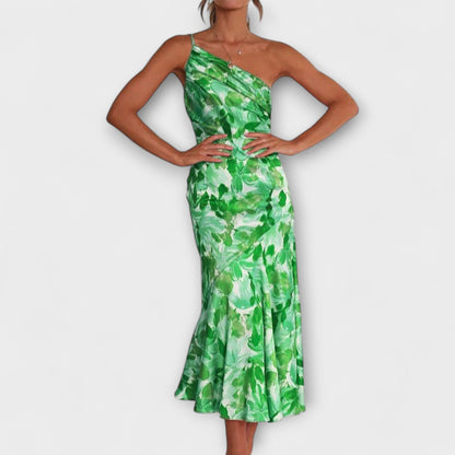 Tabea - Asymmetrical Floral Print Dress