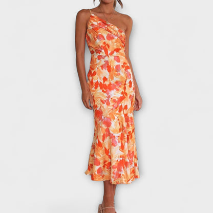 Tabea - Asymmetrical Floral Print Dress