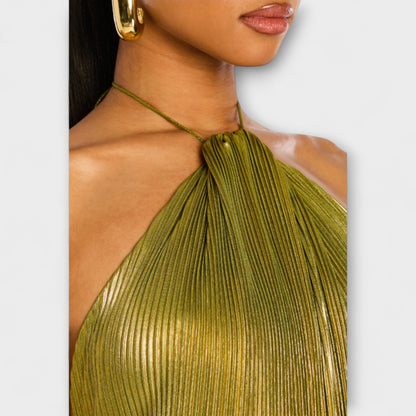 Emma - Halter Dress with Open Back