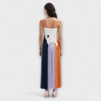 Summer - Stylish Colorblock Dress with Trendy Tassels