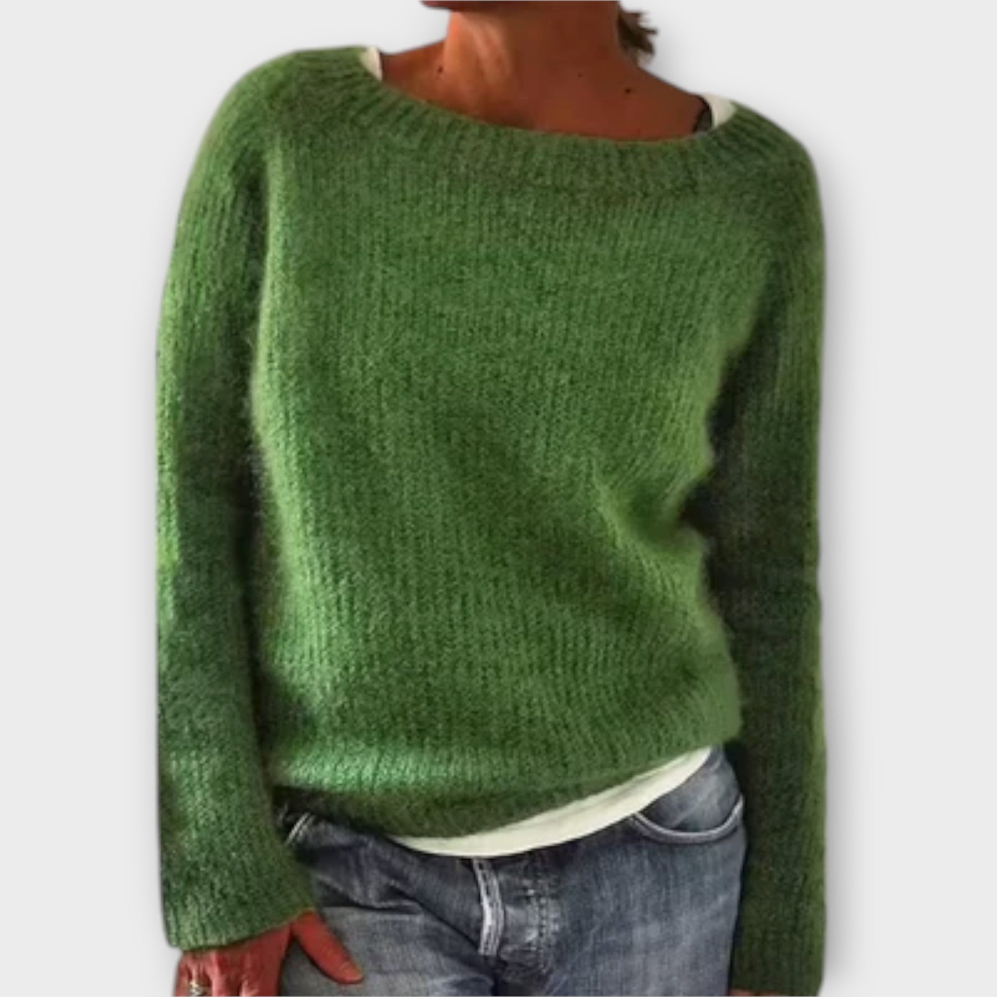 Regine – Solid Color Knit Sweater