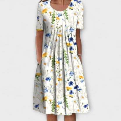 Emelie – Chic Layered Dress with Tummy Control