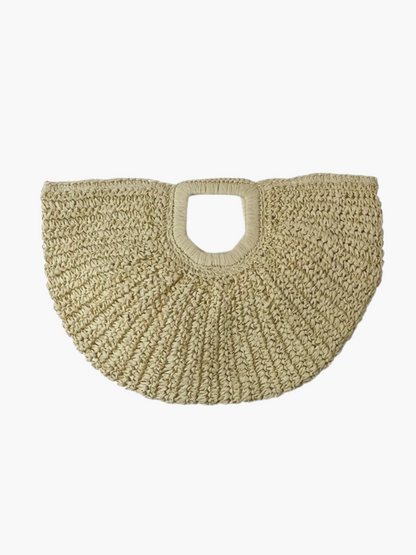 Solara Crochet Half-Moon Clutch
