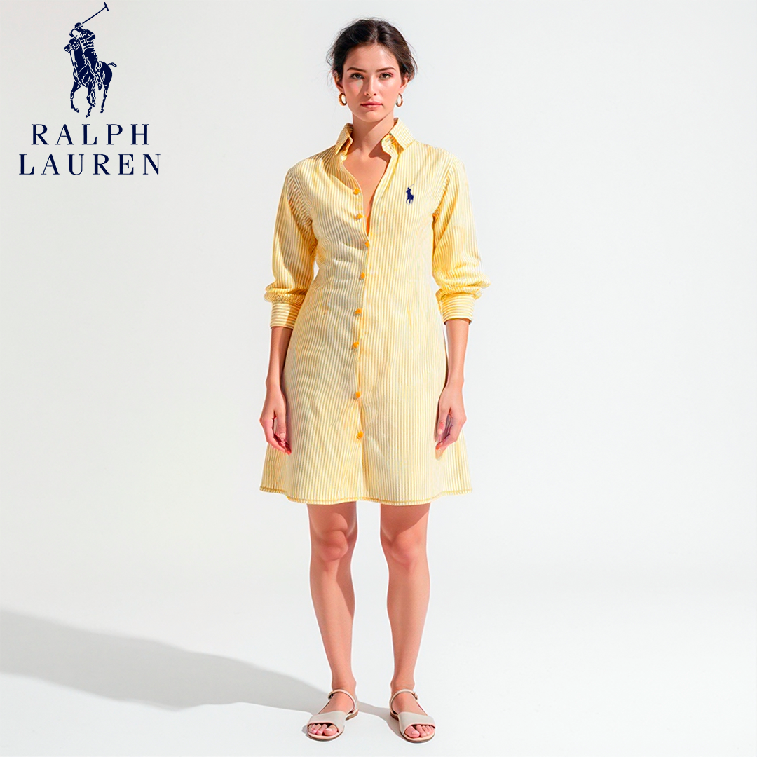 Riviera Striped Dress R. Lаuʀen – Women’s Summer Button-Front