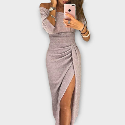 Lena - Elegant Off-Shoulder Dress