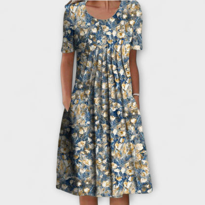 Emelie – Chic Layered Dress with Tummy Control