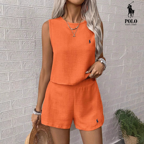 [Buy 1 Get 2] Linen Serenity Complete Two-Piece Set by R. Ꮮаᴜгеn + Free R. Ꮮаᴜгеn Sun Hat