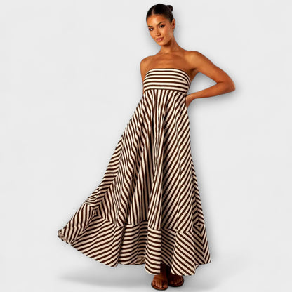Nocturnal Charm Ruffle Maxi Dress