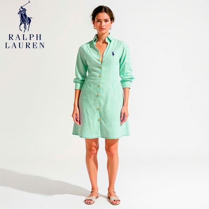 Riviera Striped Dress R. Lаuʀen – Women’s Summer Button-Front