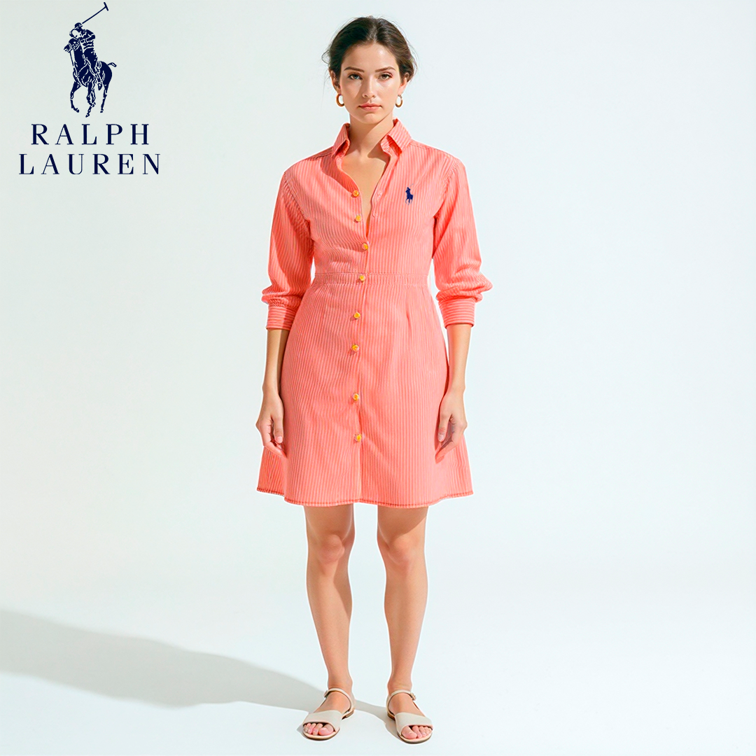 Riviera Striped Dress R. Lаuʀen – Women’s Summer Button-Front