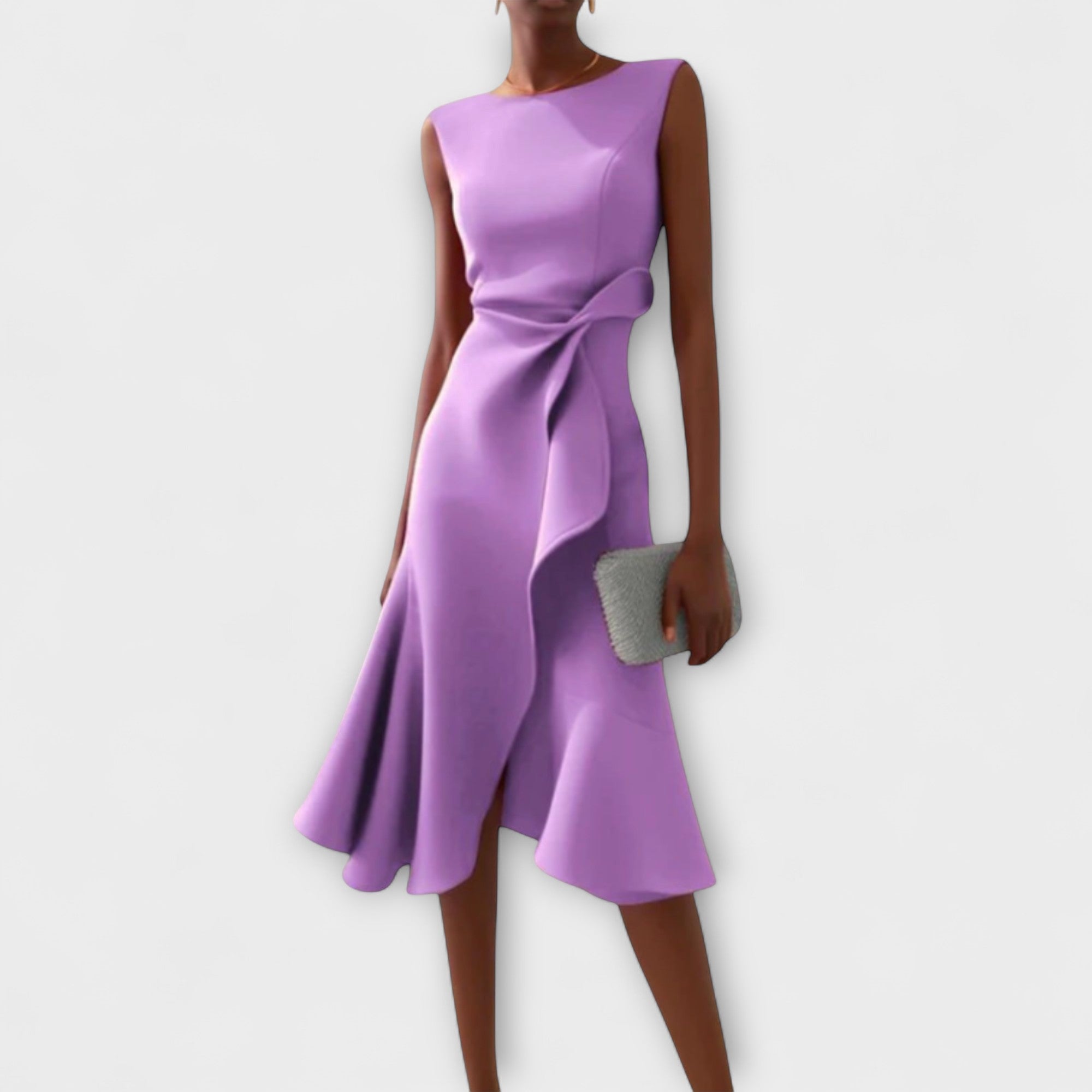 Juliette – Draped Asymmetrical Midi Dress