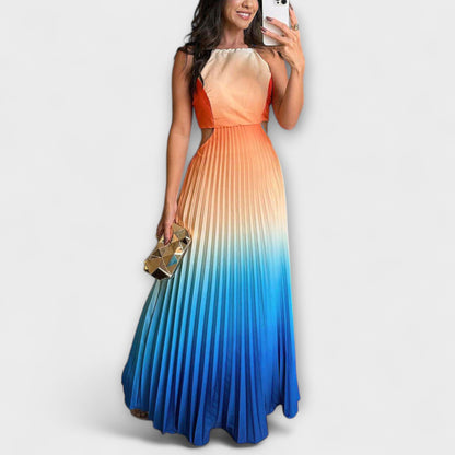 Haven - Stylish Backless Tie-Dye Maxi Dress