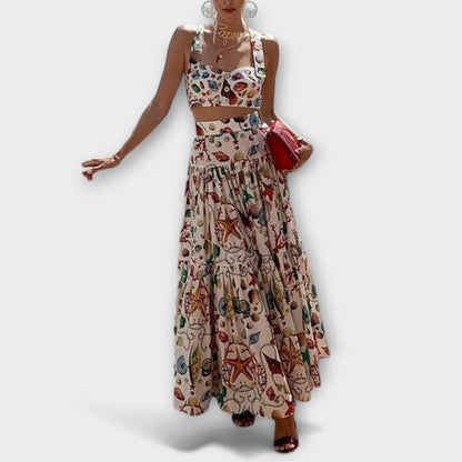 Heather - Stylish Two-Piece Skirt Set