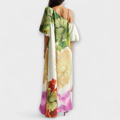 Melody - Asymmetric Floral Maxi Dress