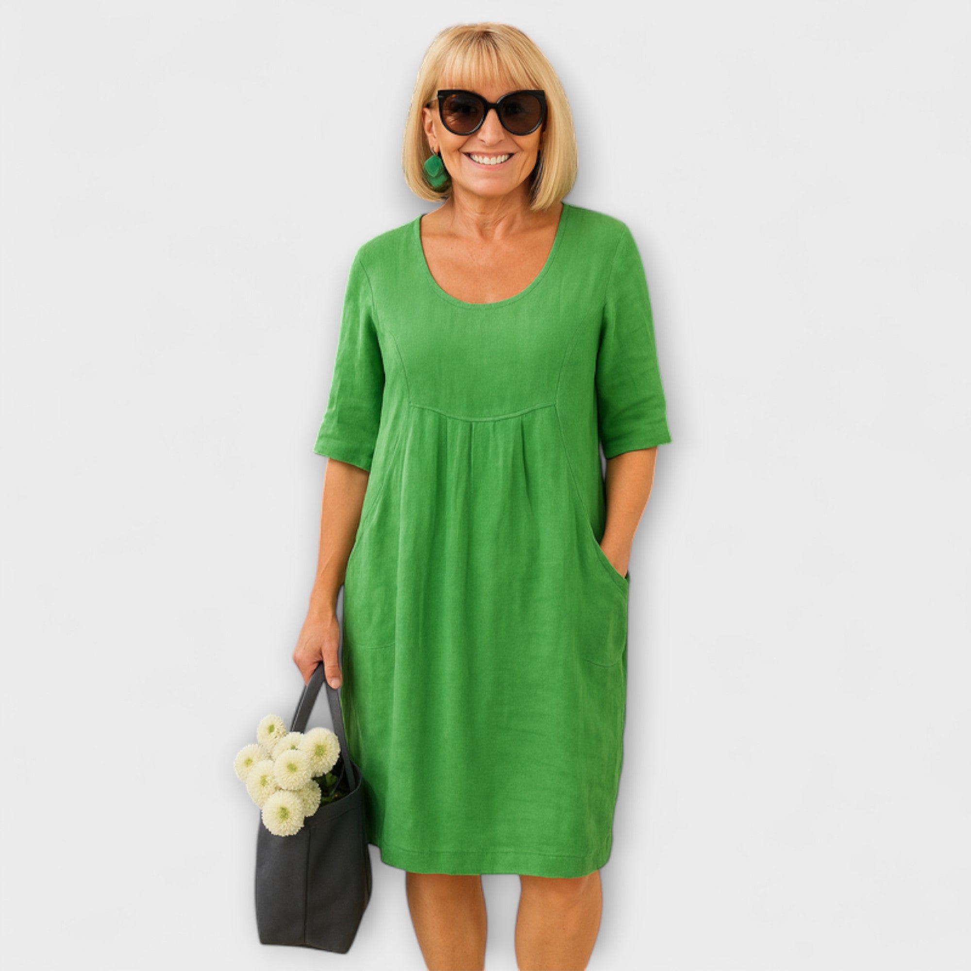 Marley - Casual Linen Dress with Pockets