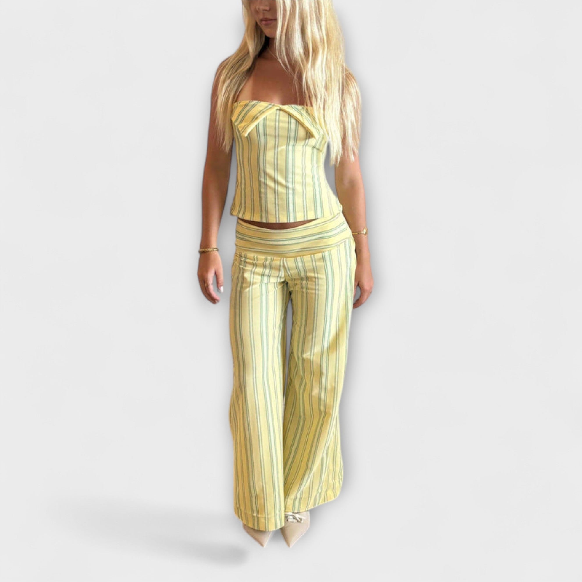 Anastasia - Classic Striped Trouser Ensemble