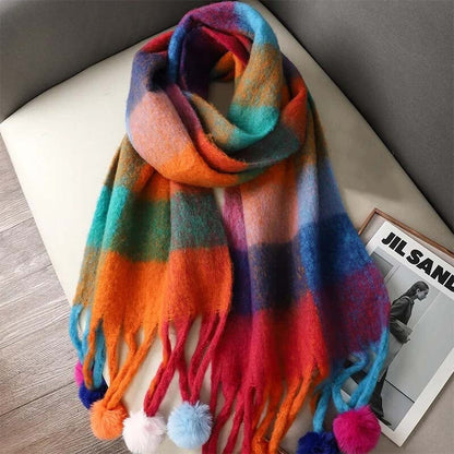 Colourful Plaid Warm Scarf