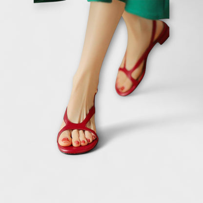 Evelyn - Elegant Flat Sandals Minna with Refined Finish