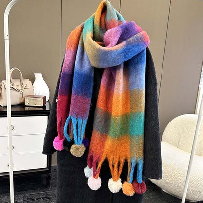 Colourful Plaid Warm Scarf