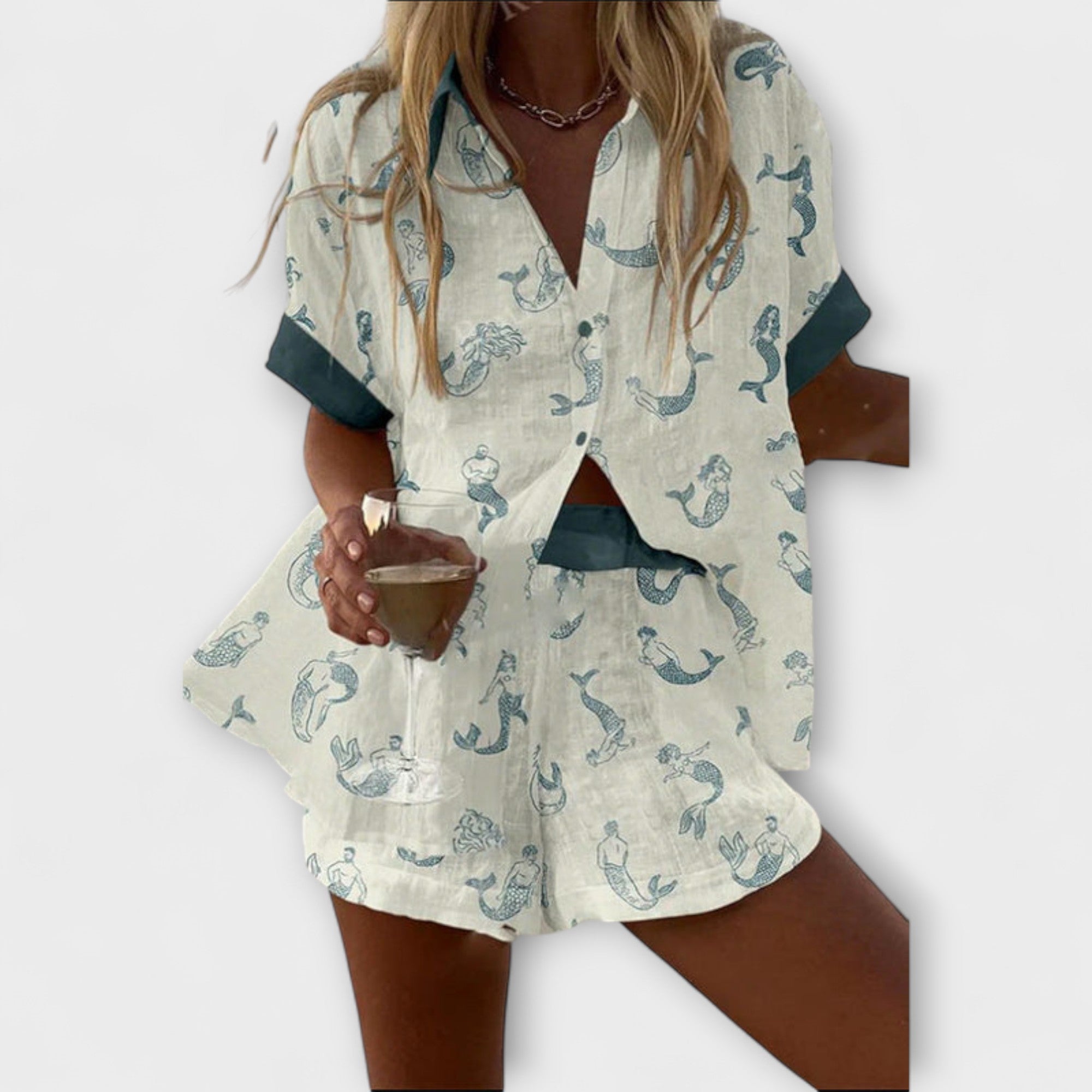 Jalira – Set with Mermaid Print