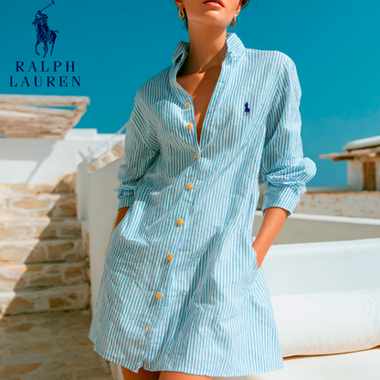 Riviera Striped Dress R. Lаuʀen – Women’s Summer Button-Front