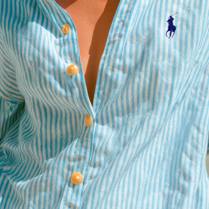 Riviera Striped Dress R. Lаuʀen – Women’s Summer Button-Front