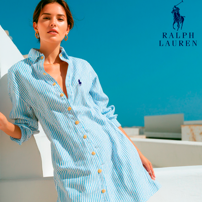 Riviera Striped Dress R. Lаuʀen – Women’s Summer Button-Front