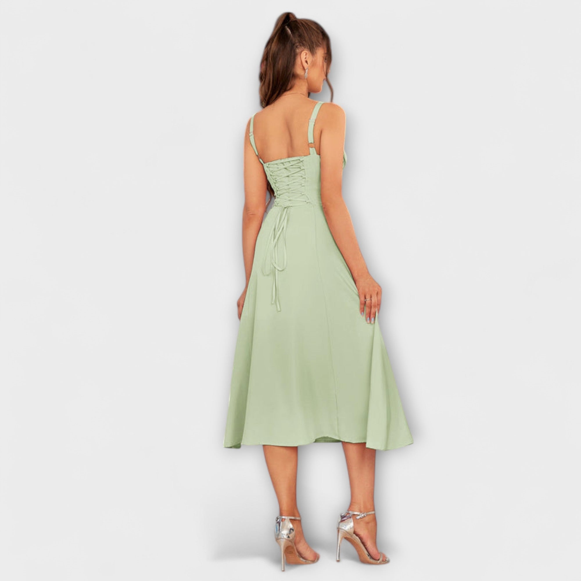 Hope - Ruffled Top Dress with Slit Detail