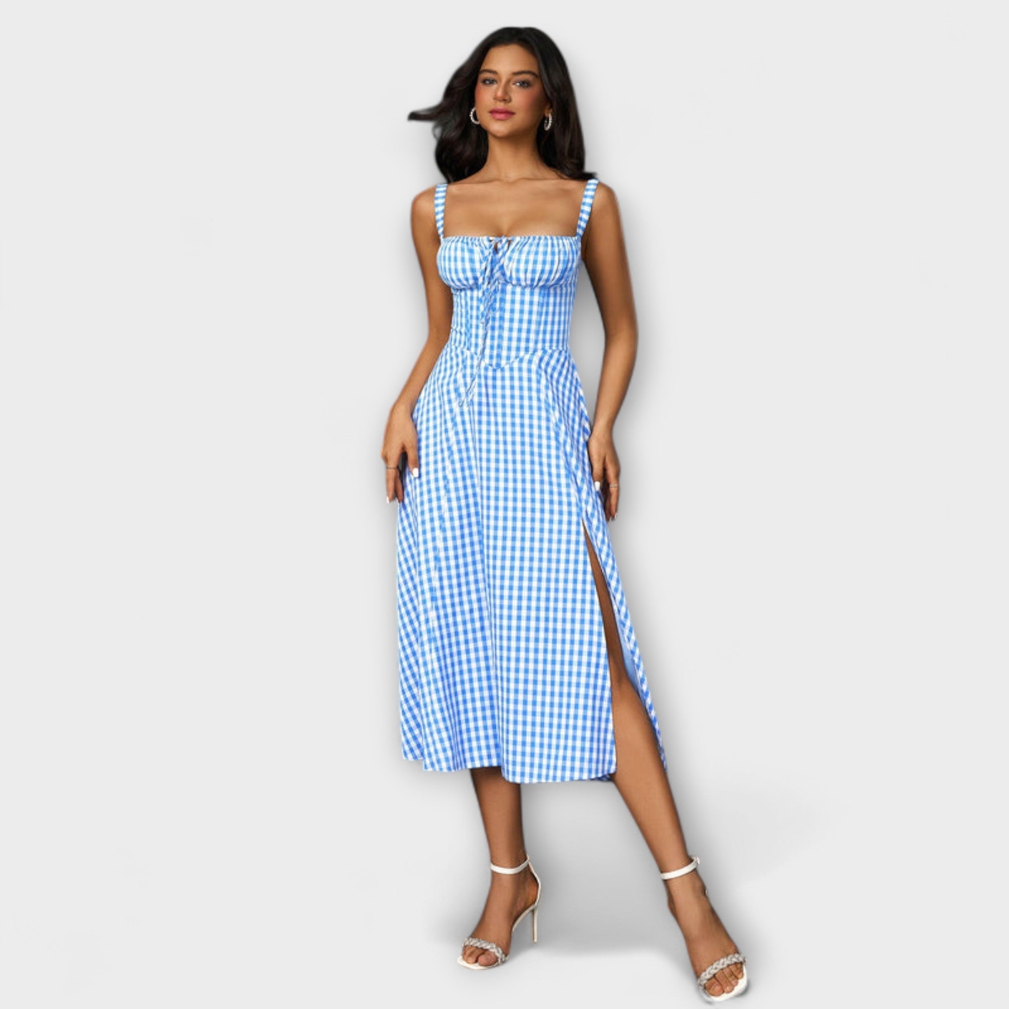 Hope - Ruffled Top Dress with Slit Detail