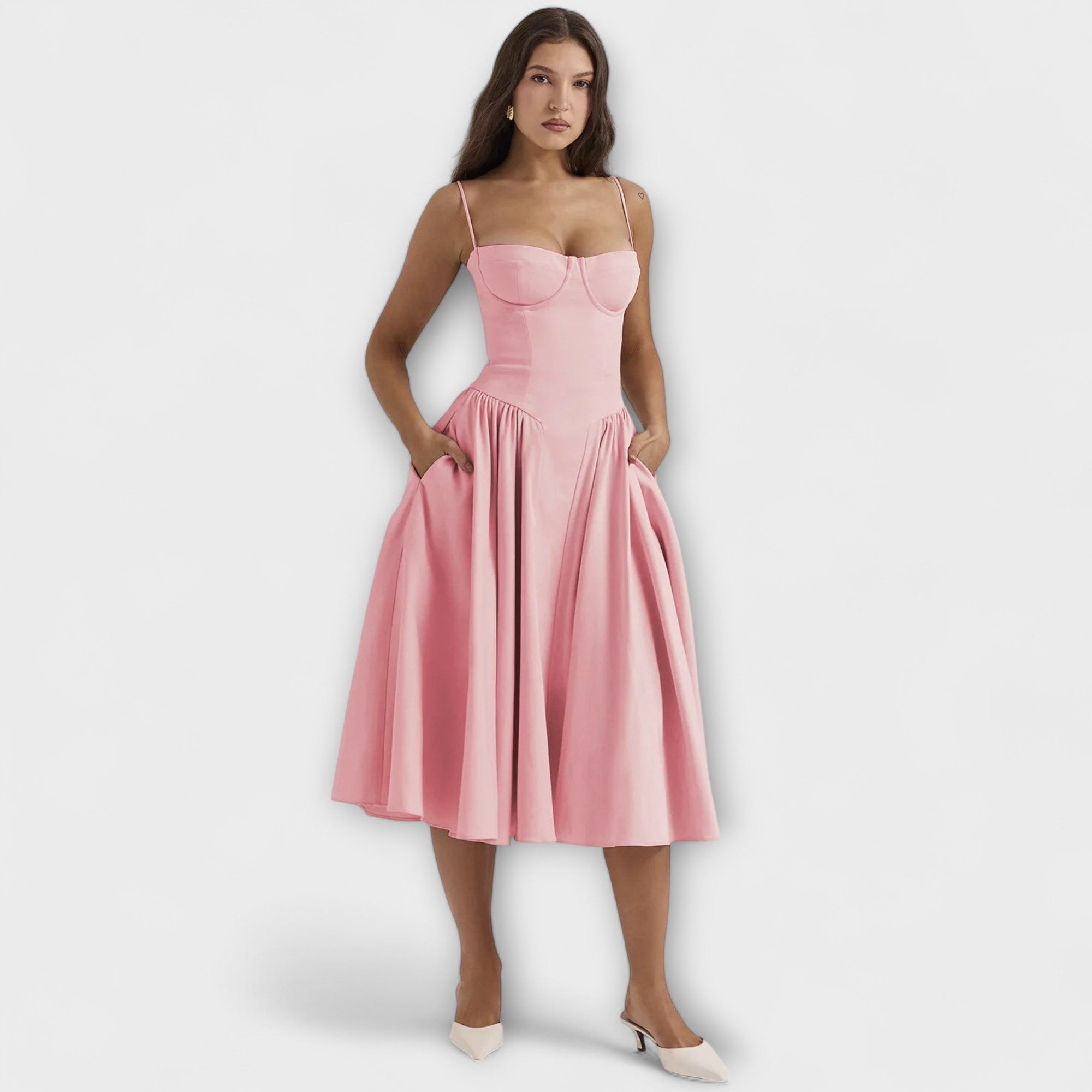 Rosalie - Refined Sleeveless Corset Dress