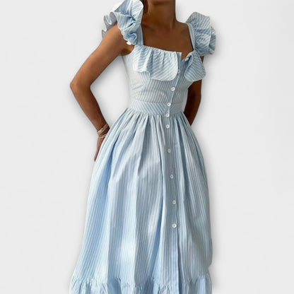 Lia - Ruffle Shirt Dress