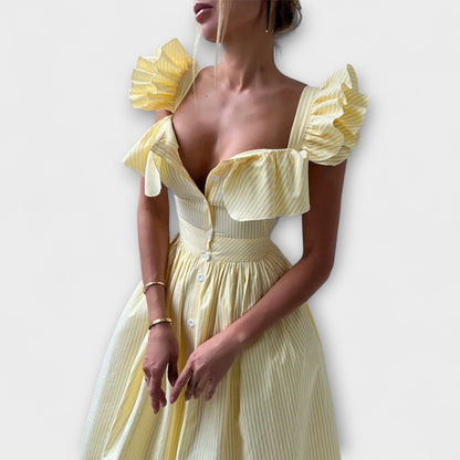 Lia - Ruffle Shirt Dress