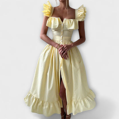 Lia - Ruffle Shirt Dress