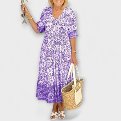 Caitlin - Graceful Floral Dress with an Airy Design