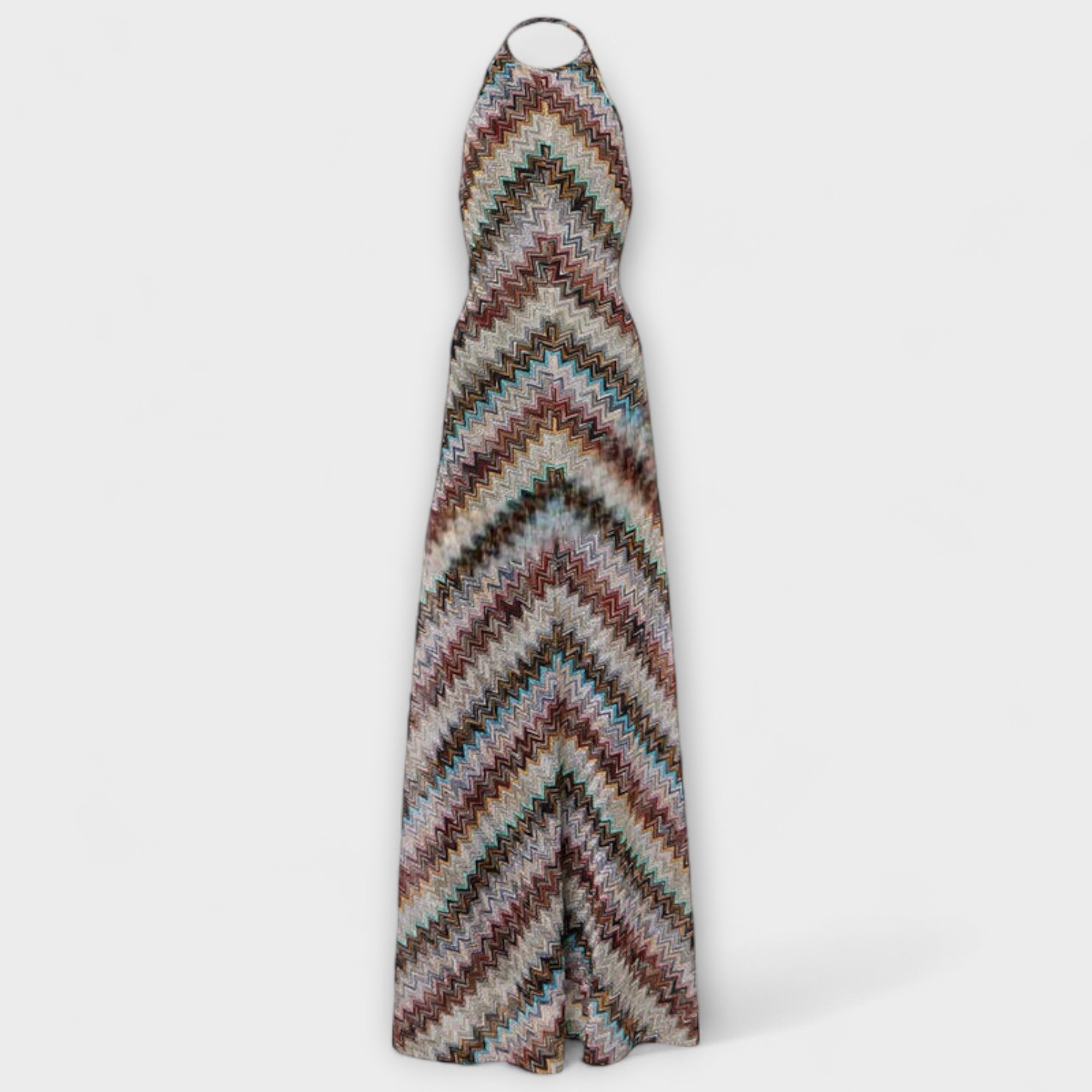 Reese - Jodie Knitted Dress with Colorful Herringbone Pattern